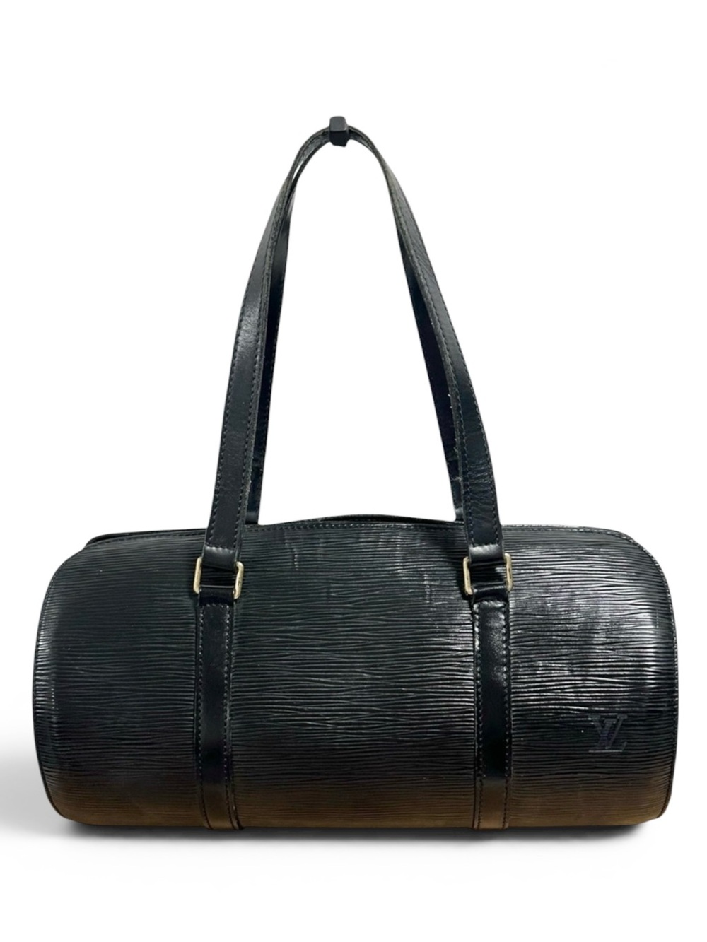 Louis Vuitton Black Epi Leather Soufflot Papillon Satchel Bag with Dust Bag